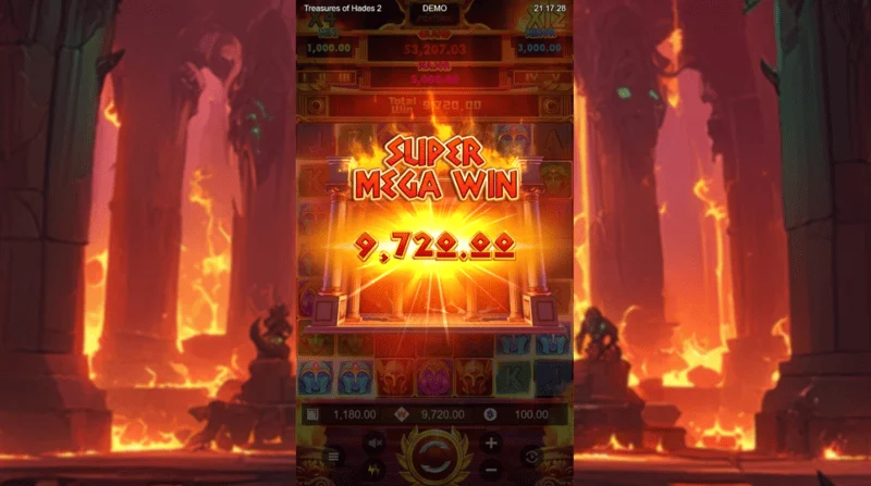 Treasures of Hades 2 – supermegavinst i Free Spins-rundan med en kumulativ multiplikator